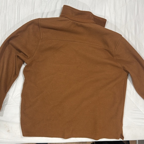 DR Essentials XL Fleece Shirt Jacket NWT Shacket Tan Button Up Flap Pockets - Picture 5 of 5